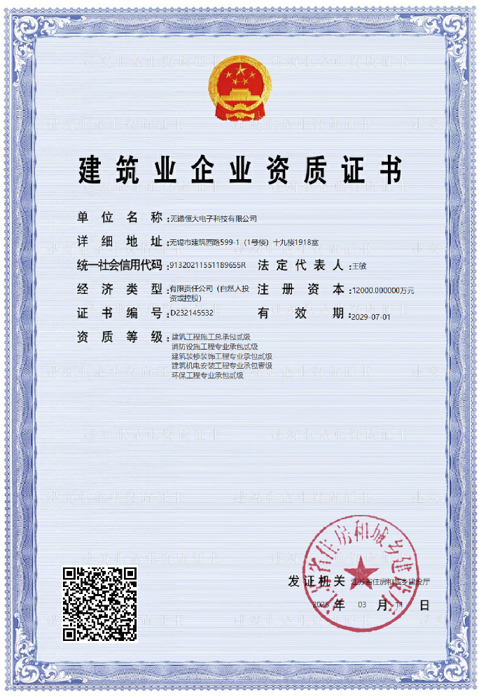 去機電最新資質(zhì)